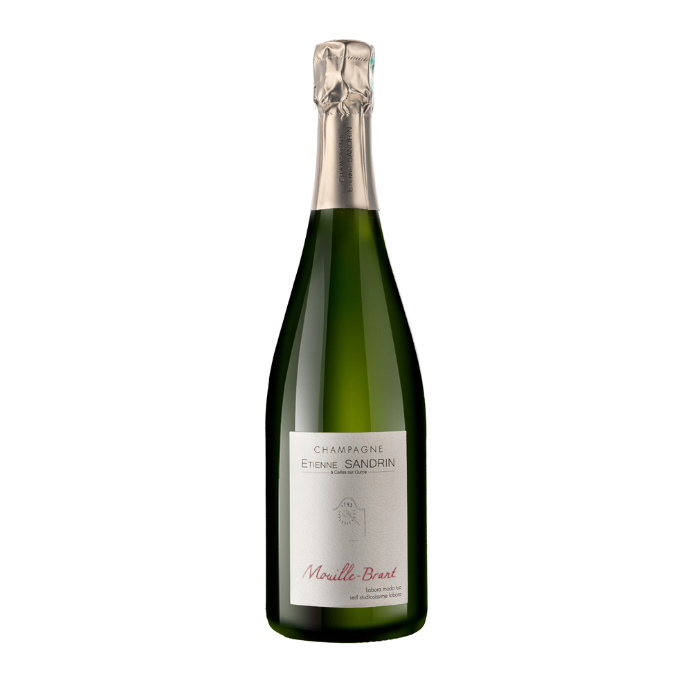 Champagne Mouille-Brant 2021 100% Pinot Noir Brut Nature de Etienne Sandrin. Procedente de la Côte-des-Bar.
