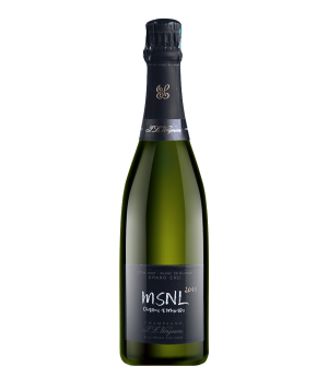 Champagne MSNL 2014 Extra Brut 100% Chardonnay de J.L. Vergnon. Prodecente de la Côte des Blancs.