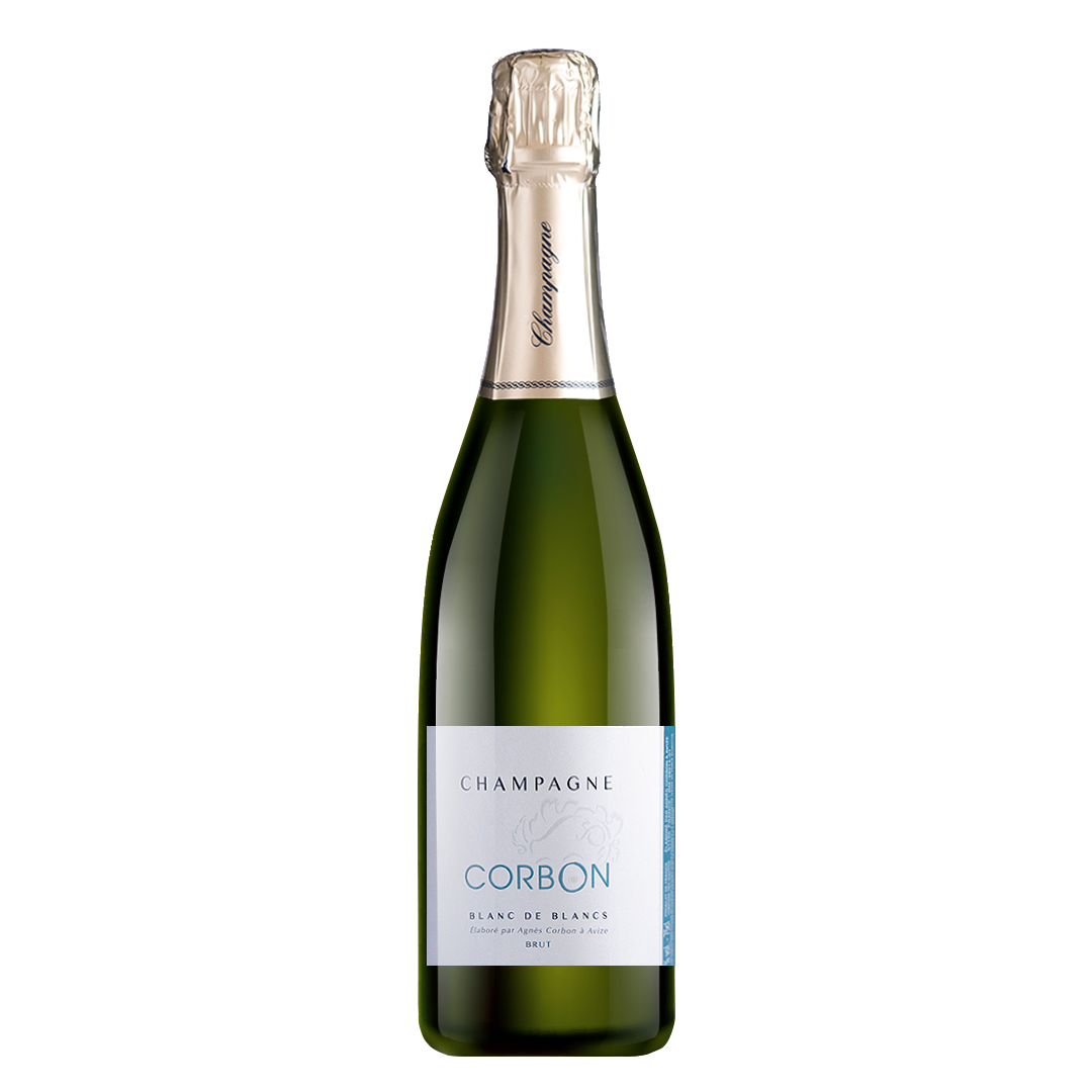 Champagne Blanc de Blancs Brut Assemblage de Corbon. Procedente de la Côte des Blancs.