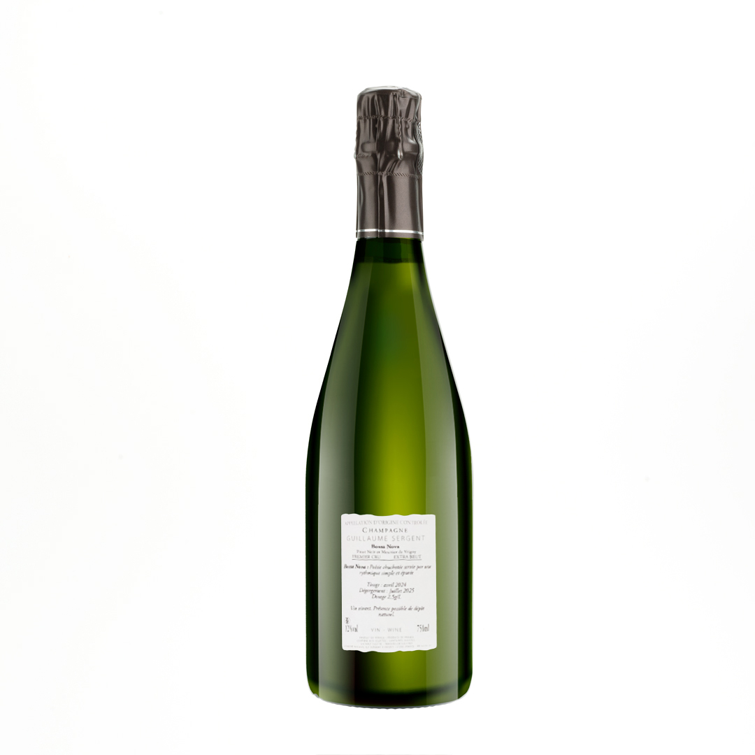 Champagne Bossa Nova Extra brut de Guillaume Sergent. Procedente de la Montagne de Reims.