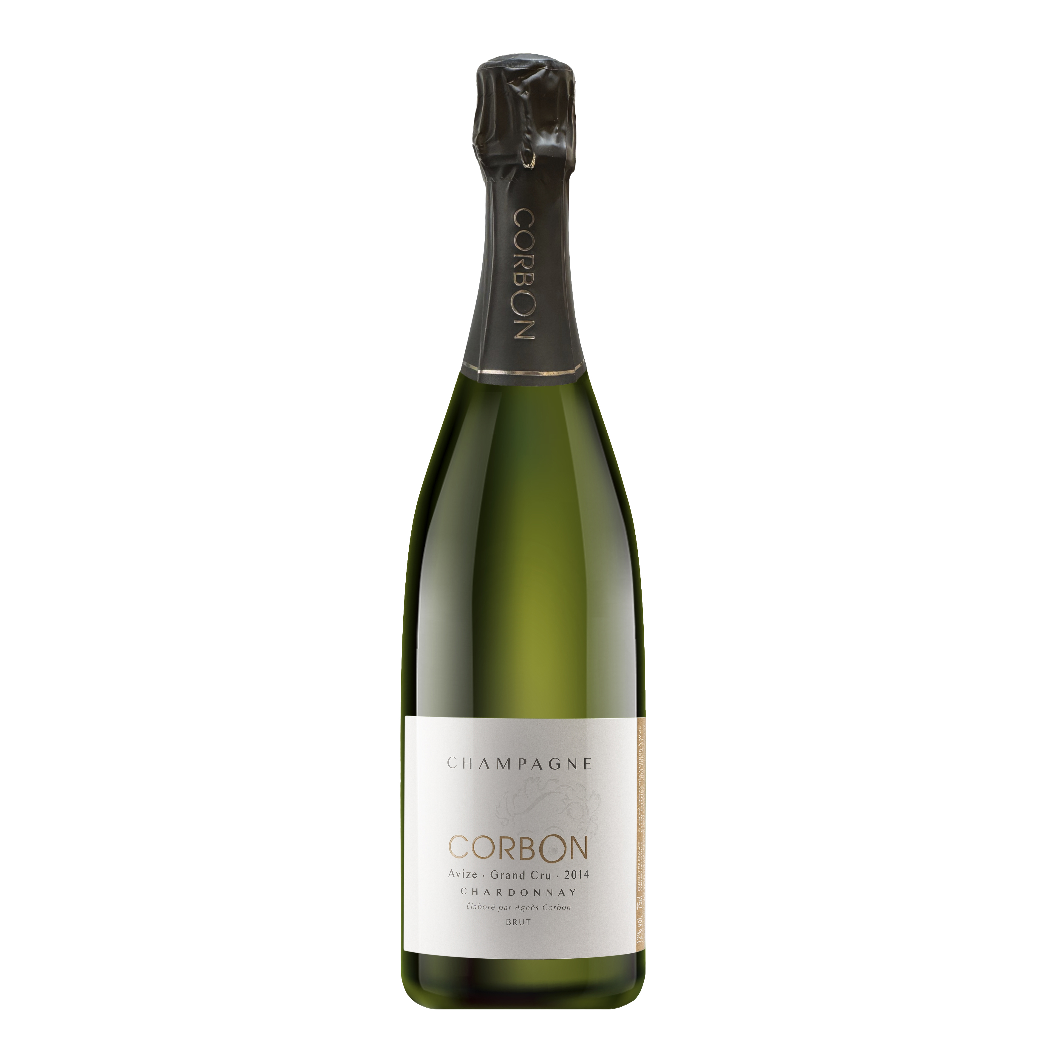 Champagne Millésime 2014 Grand Cru Brut 100% Chardonnay de Corbon. Procedente de la Côte des Blancs.