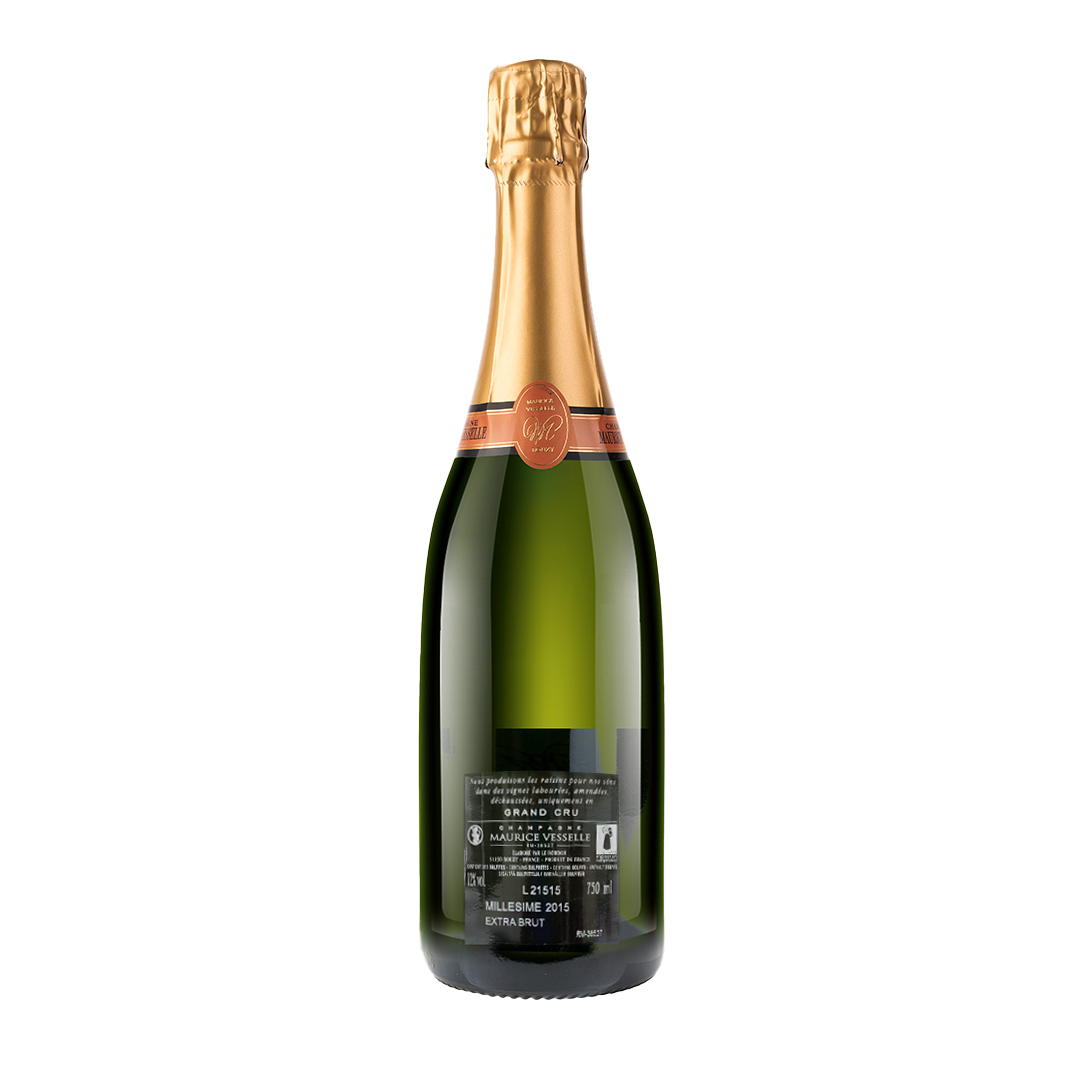 Champagne Millésime 2015 de Maurice Vesselle. Procedente de la Montage de Reims.