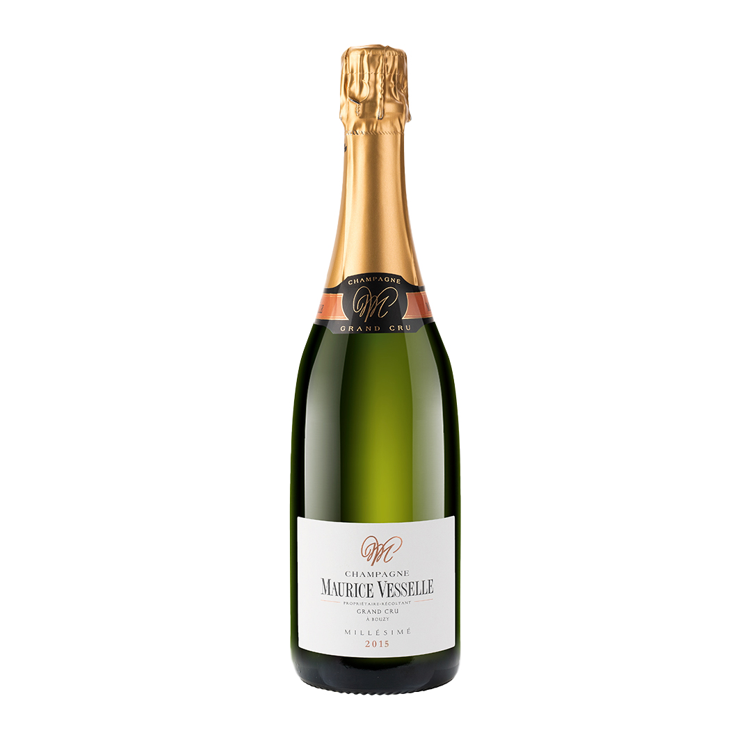 Champagne Millésime 2015 de Maurice Vesselle. Procedente de la Montage de Reims.