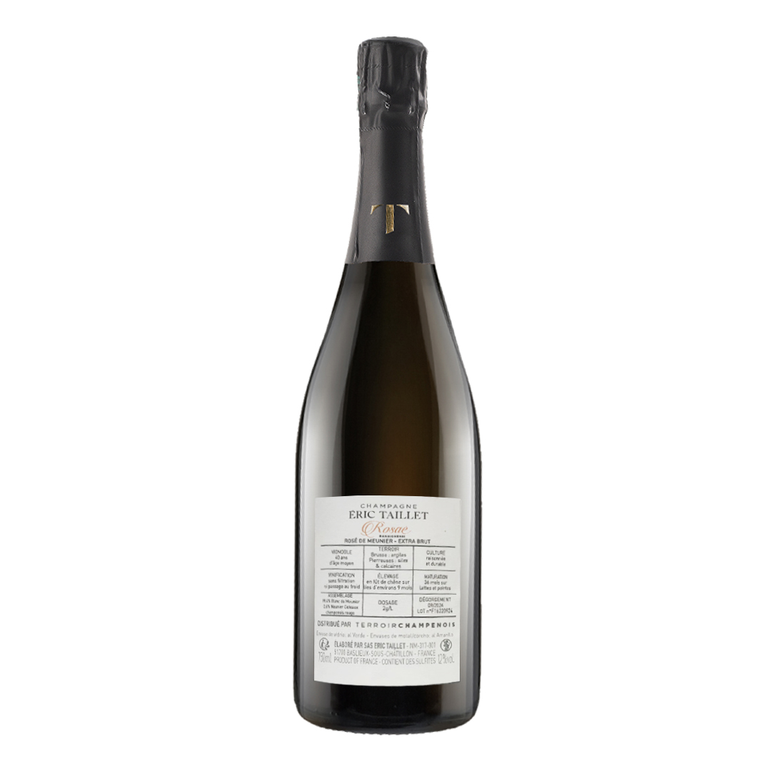 Champagne Rosaé Bansionensi Extra Brut de Eric Taillet. Procedente de Vallée de la Marne.