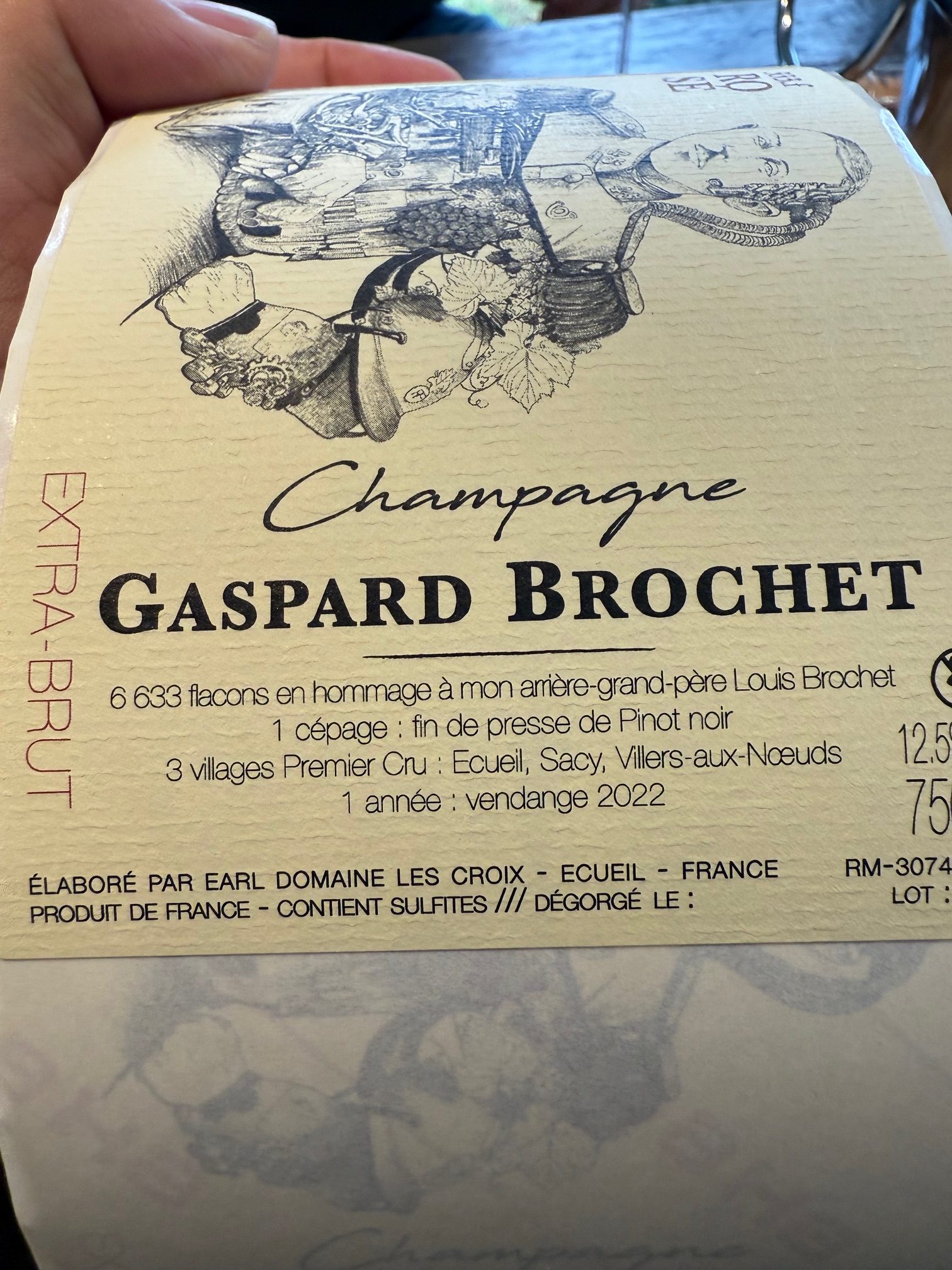 Champagne Gaspard Brochet. Champagne Gaspard Brochet.