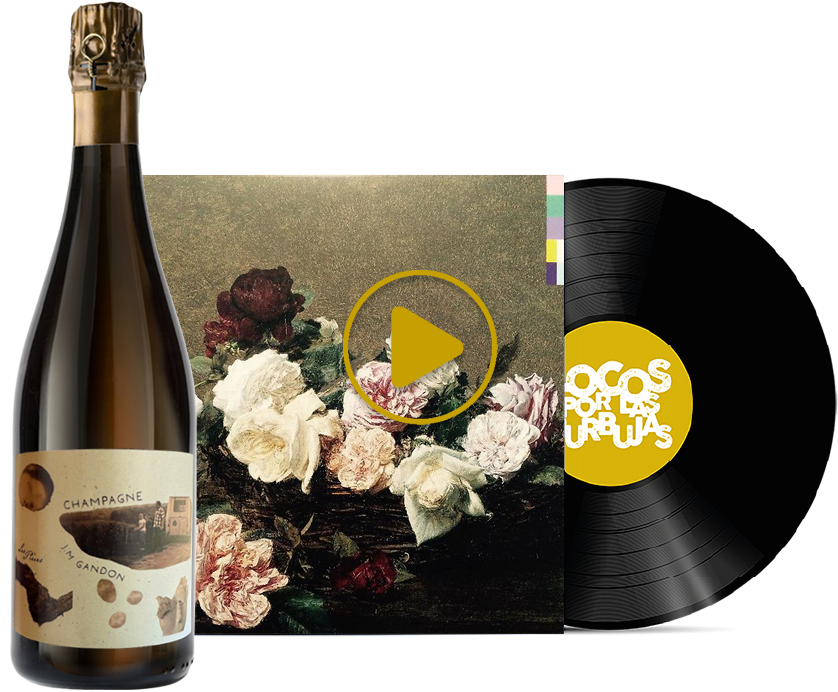 Un-disco-y-un-champagne-gandon Champagne&Music J.M. Gandon y New Order