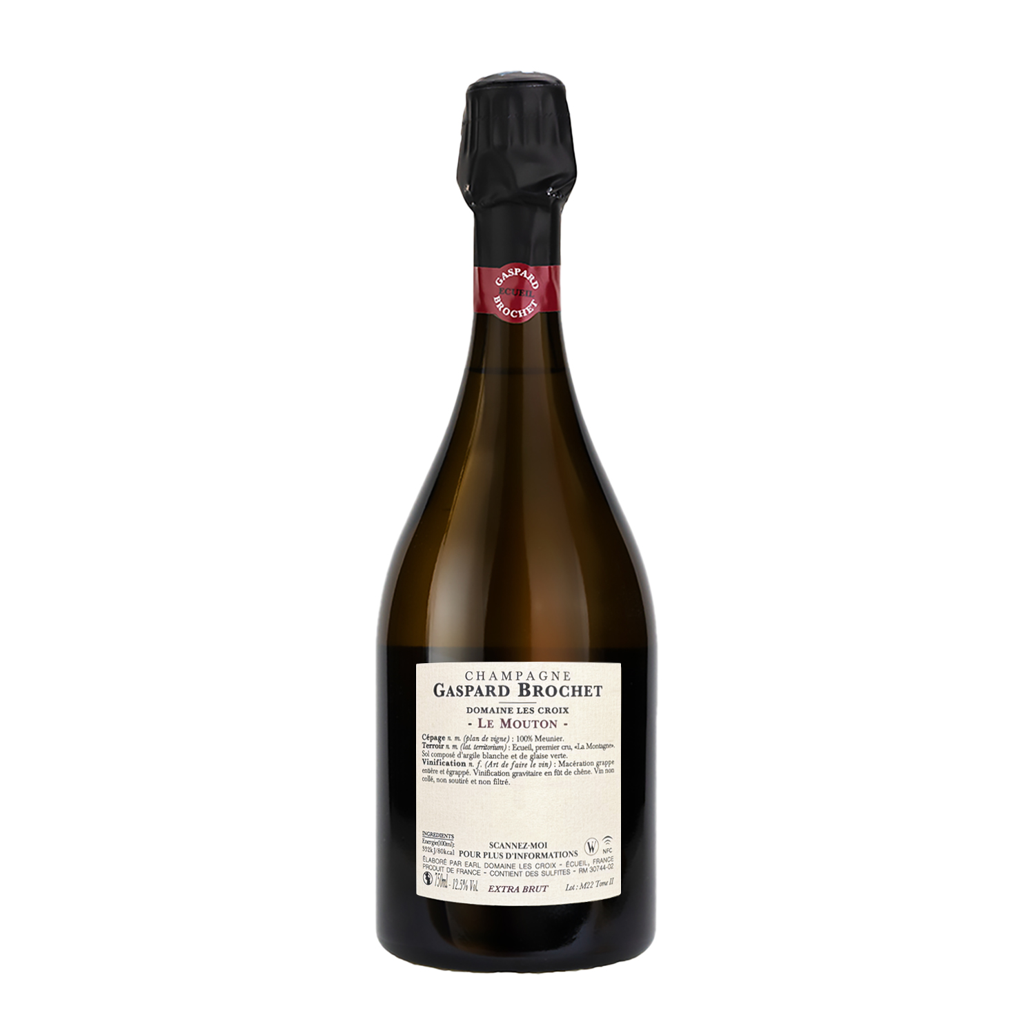 Champagne Le Mouton Tome II Meunier Extra Brut de Gaspard Brochet. Procedente de la Montagne de Reims.