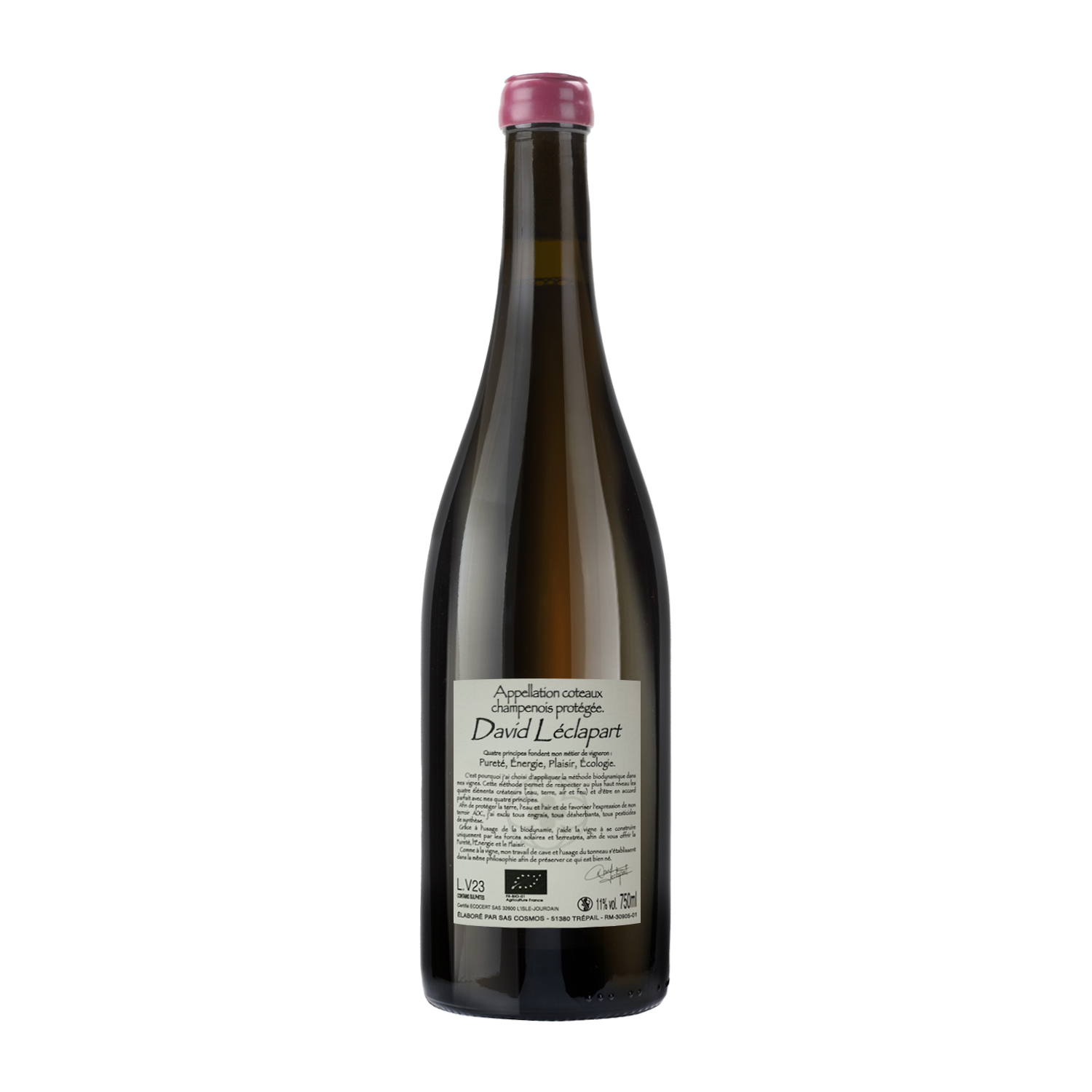 Coteaux Champenois Trépail Rosé 2023 de David Léclapart. Procedente de la Montagne de Reims.