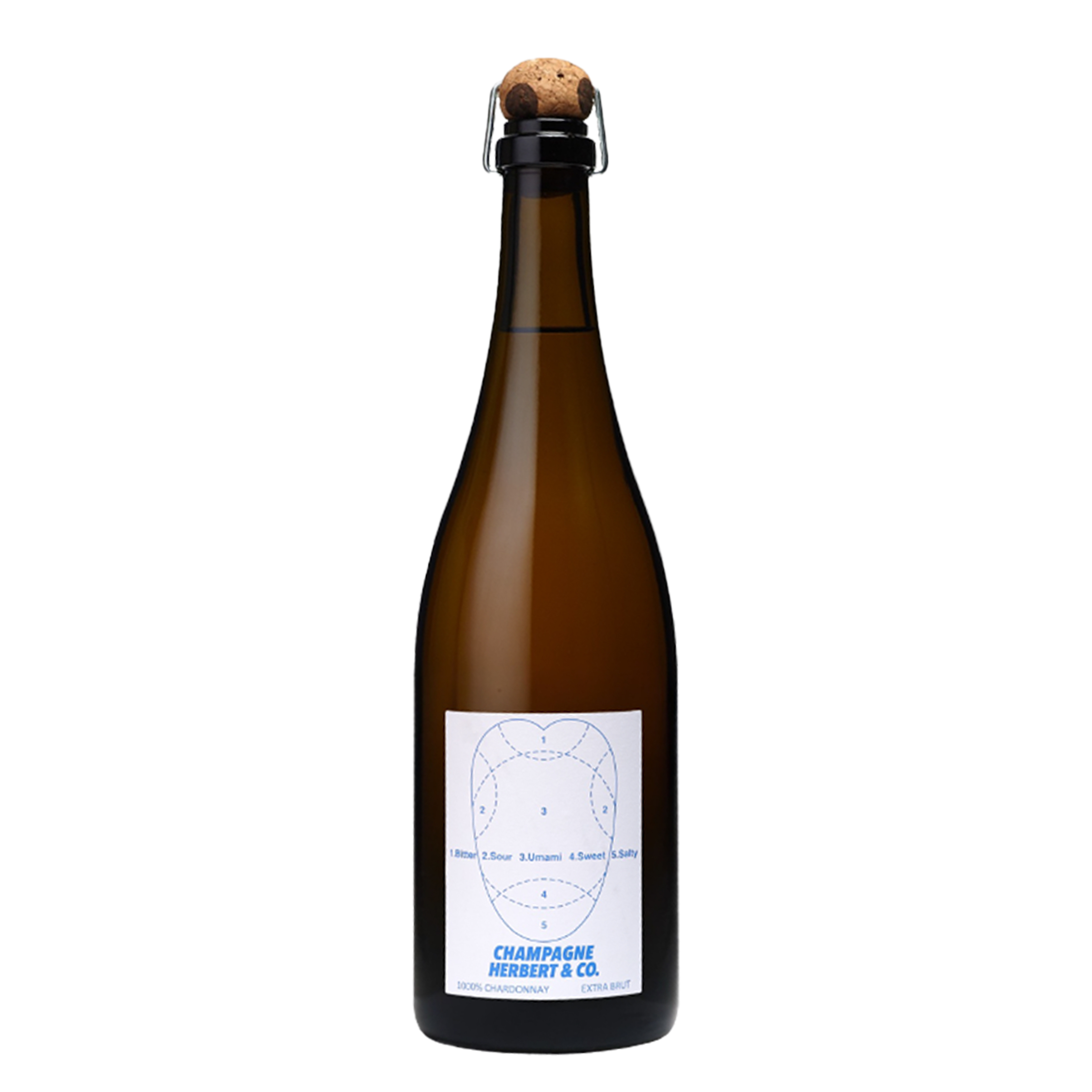 Champagne 1000% Chardonnay Extra Brut de Herbert & Co. Procedente de la Montagne de Reims.